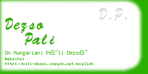 dezso pali business card